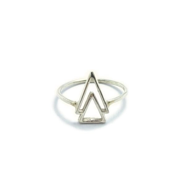 Anillo doble triángulo