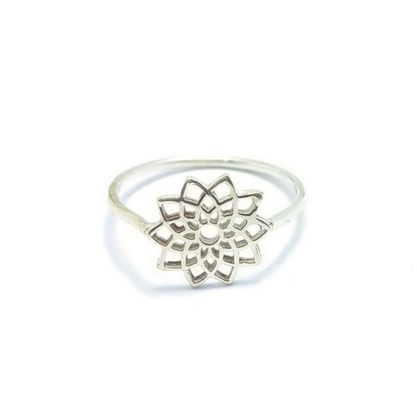 anillo mandala plata