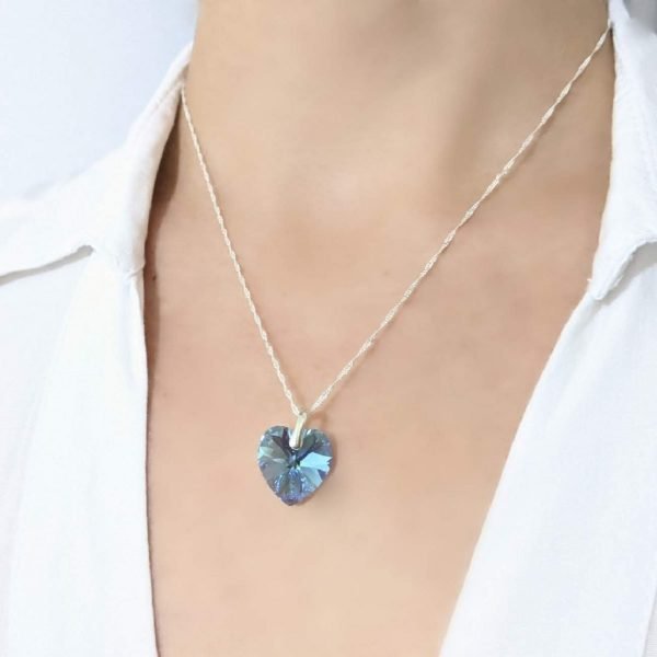 collar swarovski corazon aquamarine 14mm 1