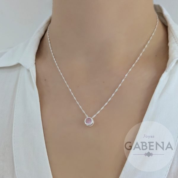 cos-8 conjunto susano 6mm rosa plata 925