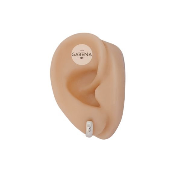 aro argolla grueso 10mm plata oreja