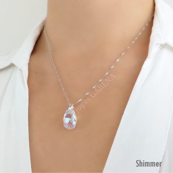 collar gota swarovski shimmer plata 925