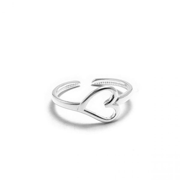 anillo midi corazon