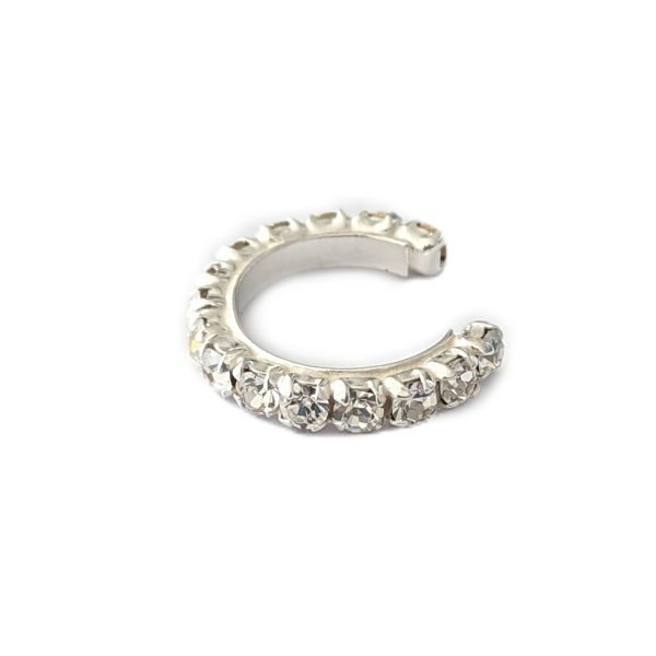 aro cuff cristales plata 925 bidu