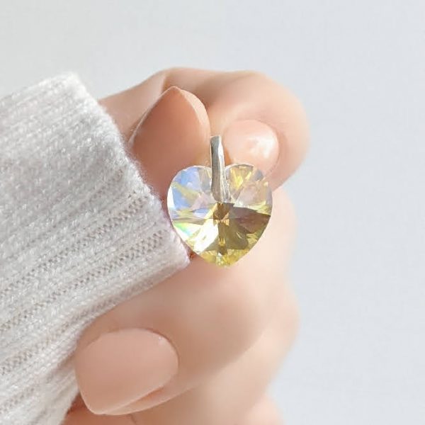 dije swarovski corazon 14mm