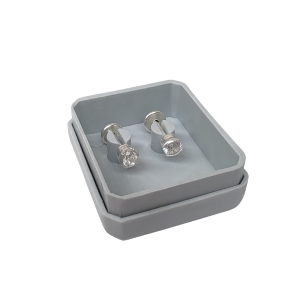 AA-100 aros abridores cristal chico plata