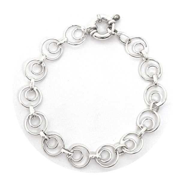 pulsera rolo argollas plata