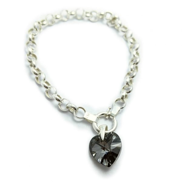 Pulsera Rolo 5mm corazon sw 14mm