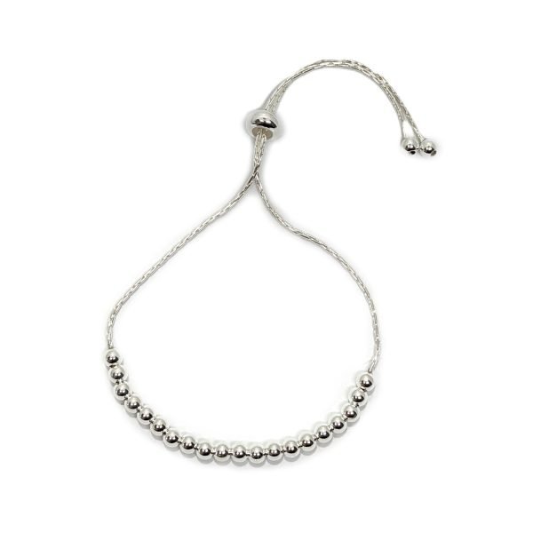 pulsera bolitas ajustable plata 925