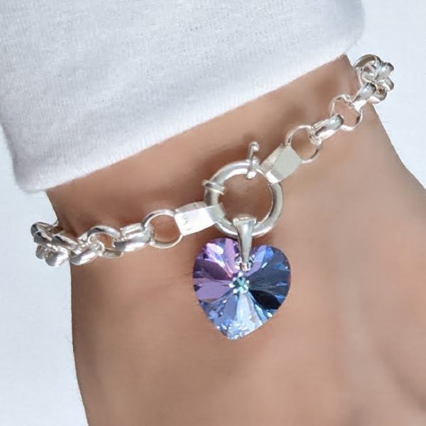 Pulsera Rolo 5mm corazon sw 14mm