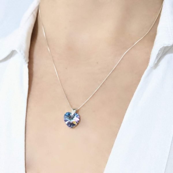 Collar Cristal Swarovski corazon 10mm vitrail light
