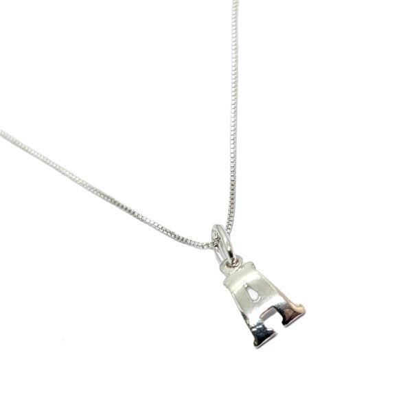 Collar Letra Inicial A Chica Plata 925