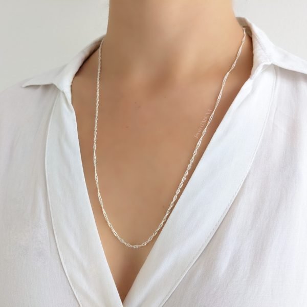cadena singapur 2mm 60cm plata 925