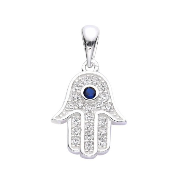 dije hamsa ojo turco cristales palta 925