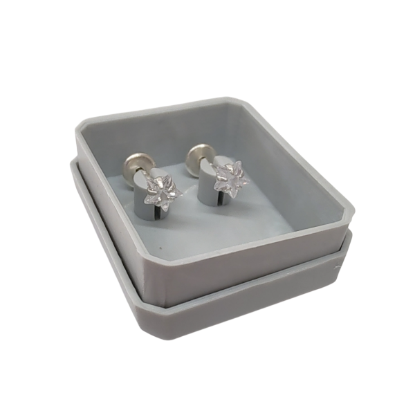 Aros Abridores Cristal Estrella Plata 925