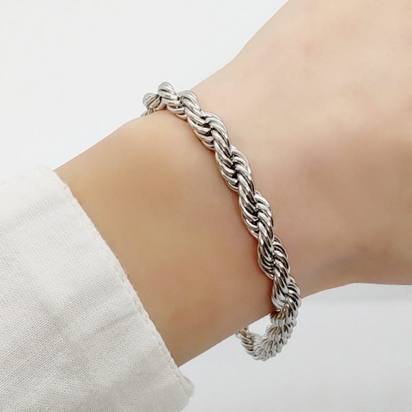 Pulsera soga gruesa acero