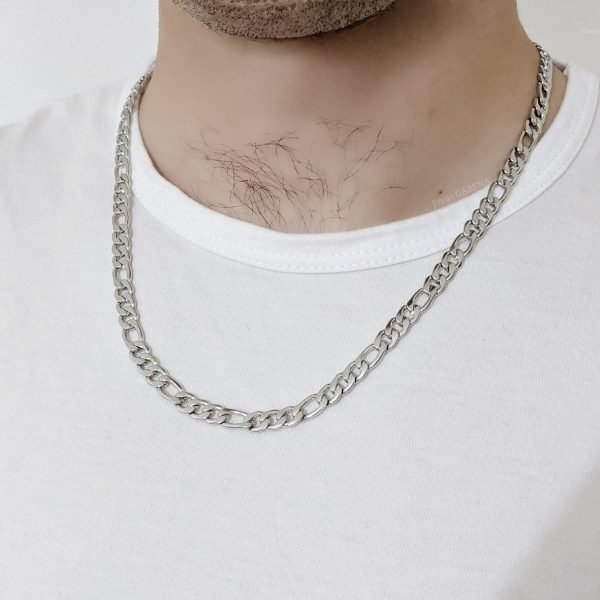 Cadena fígaro hombre acero