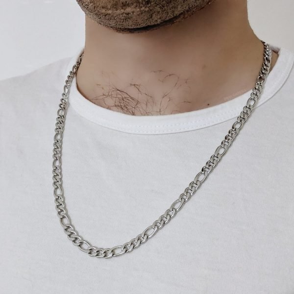 Cadena fígaro hombre acero