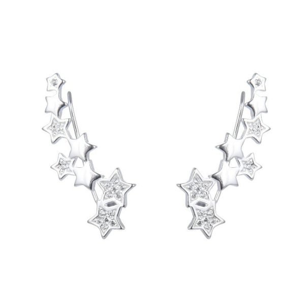 Aros Trepadores Estrellas Plata 925