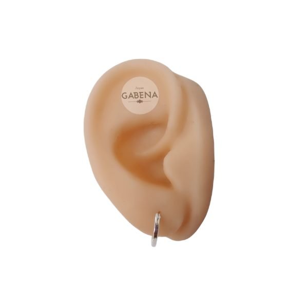 aros argolla plana 12mm plata