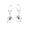 Aros Cristal Swarovski Flor 14mm Plata 925