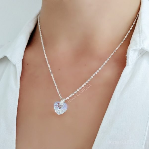 Cadena Collar Swarovski Corazón Shimmer 10mm 2