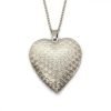 Collar Relicario corazón escamas acero