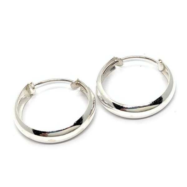 Aros Argollas Gruesos 2cm Plata 925