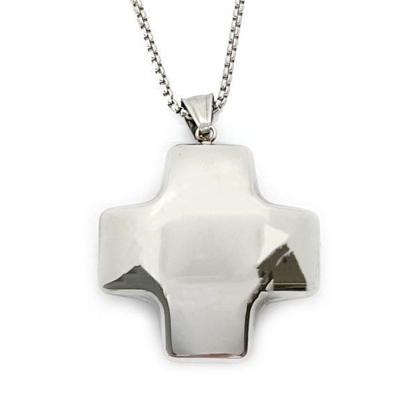 Collar Cruz Del Equilibrio Inflada Acero
