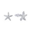 Aros Estrella De Mar Cristales Plata 925