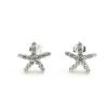 Aros Estrella De Mar Cristales Plata 925