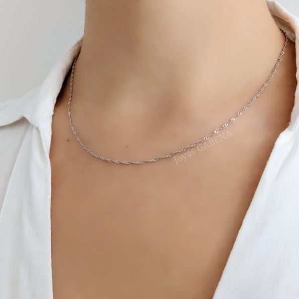 Cadena Singapur Plata 925 Rodinada