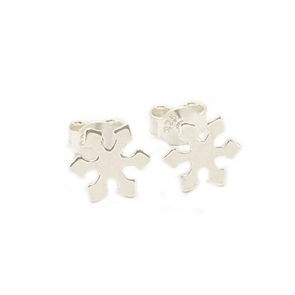 aros copo de nieve plata 925