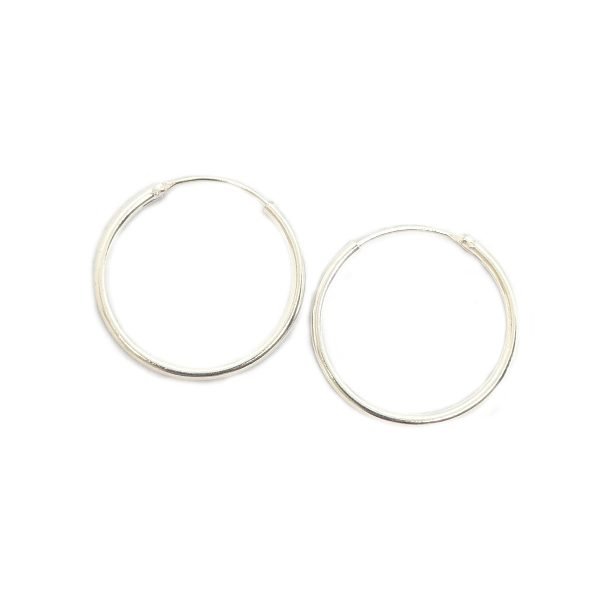 Aros Argollas 20mm Plata 925
