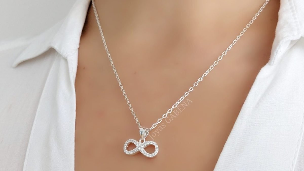 cadena forcet con infinito cristales plata 925