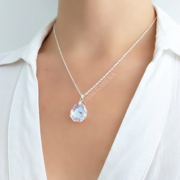 collar cristal swarovski majestic shimmer plata