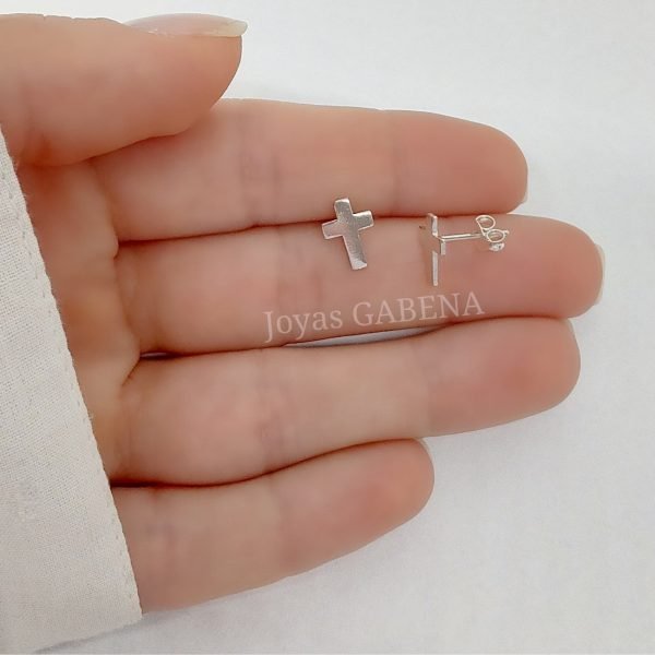 aros cruz plata 925