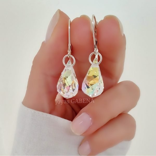 aros cristal swarovski helix plata 925