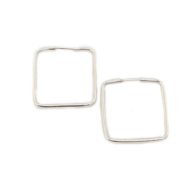 aros cubanos cuadrados plata 925