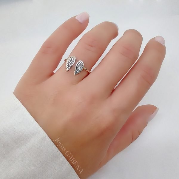 Anillo Alas de Angel Plata 925 - Talle 15