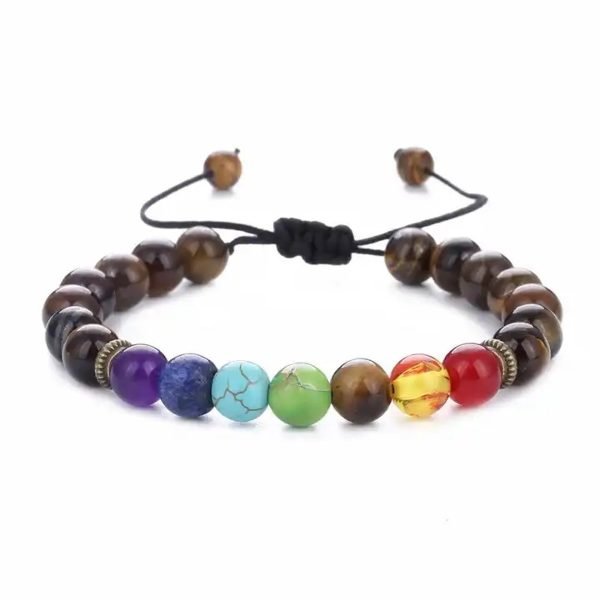 Pulsera 7 Chakras Piedras Naturales - Ojo de tigre 2
