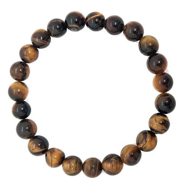 Pulsera Piedras Naturales 8mm Elastizada - ojo de tigre