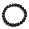 Pulsera Piedras Naturales Elastica - Lava