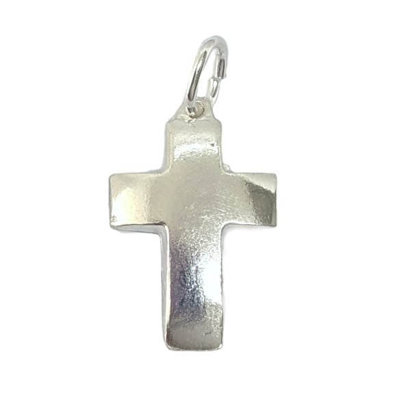 Dije Cruz Bombe Aplanada Plata 925