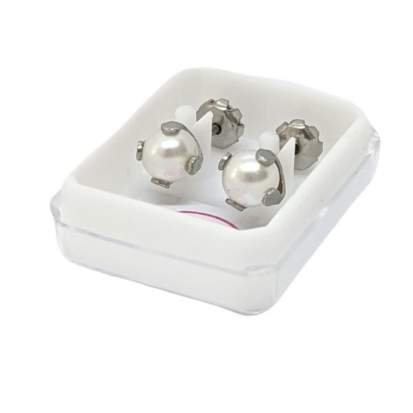 aros abridores perla engarzada 5mm acero quirúrgico