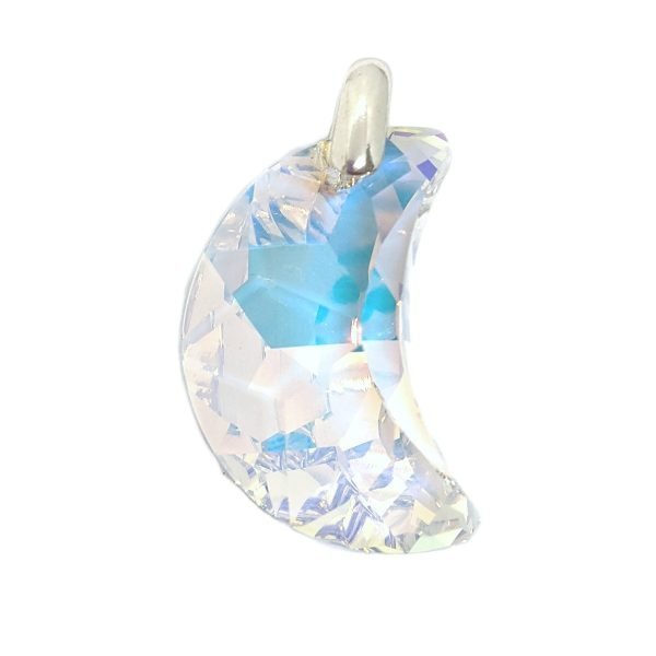 dije cristal swarovski luna 30mm plata