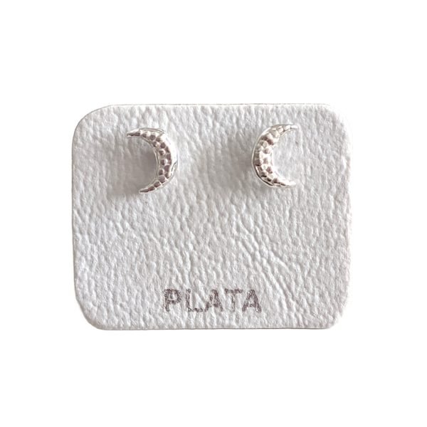 Aros Luna Tramada Plata 925