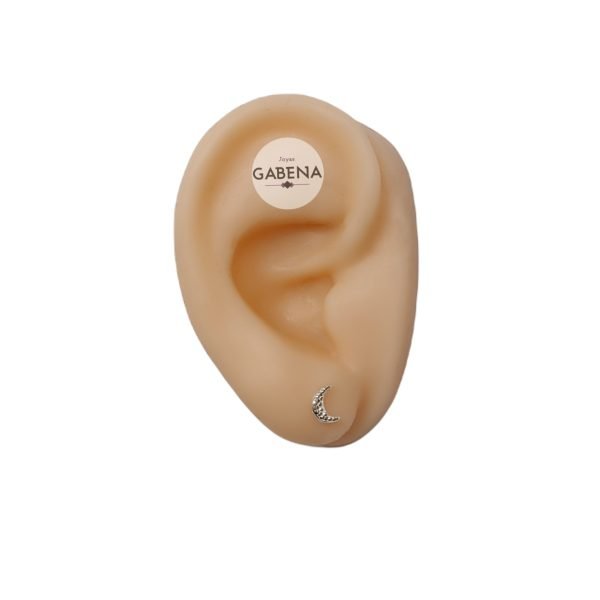 Aros Luna Tramada Plata 925