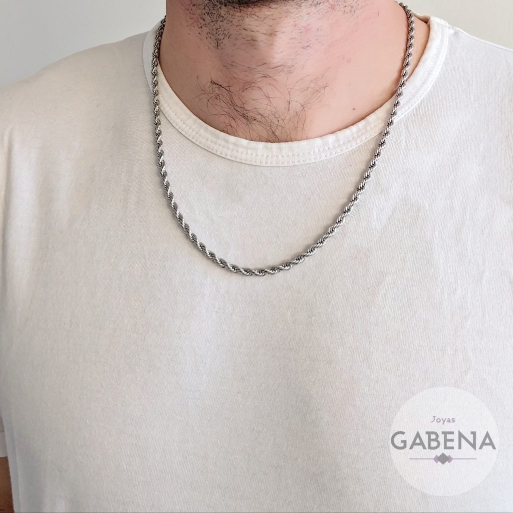 Cadena Soga Hombre Acero Quirúrgico 55cm
