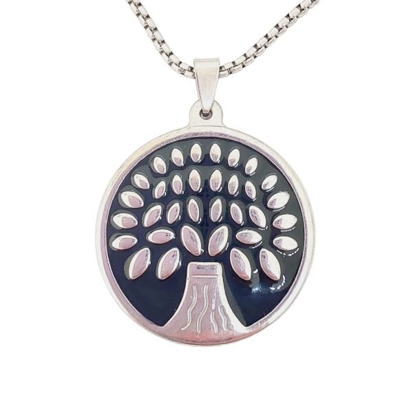 coaa-100 collar arbol de la vida grande acero quirúrgico